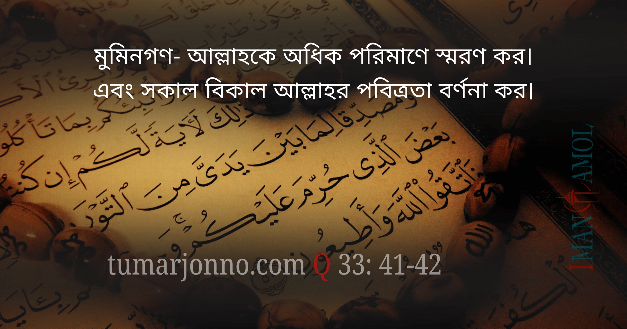 আল্লাহকে অধিক পরিমাণে স্মরণ কর।