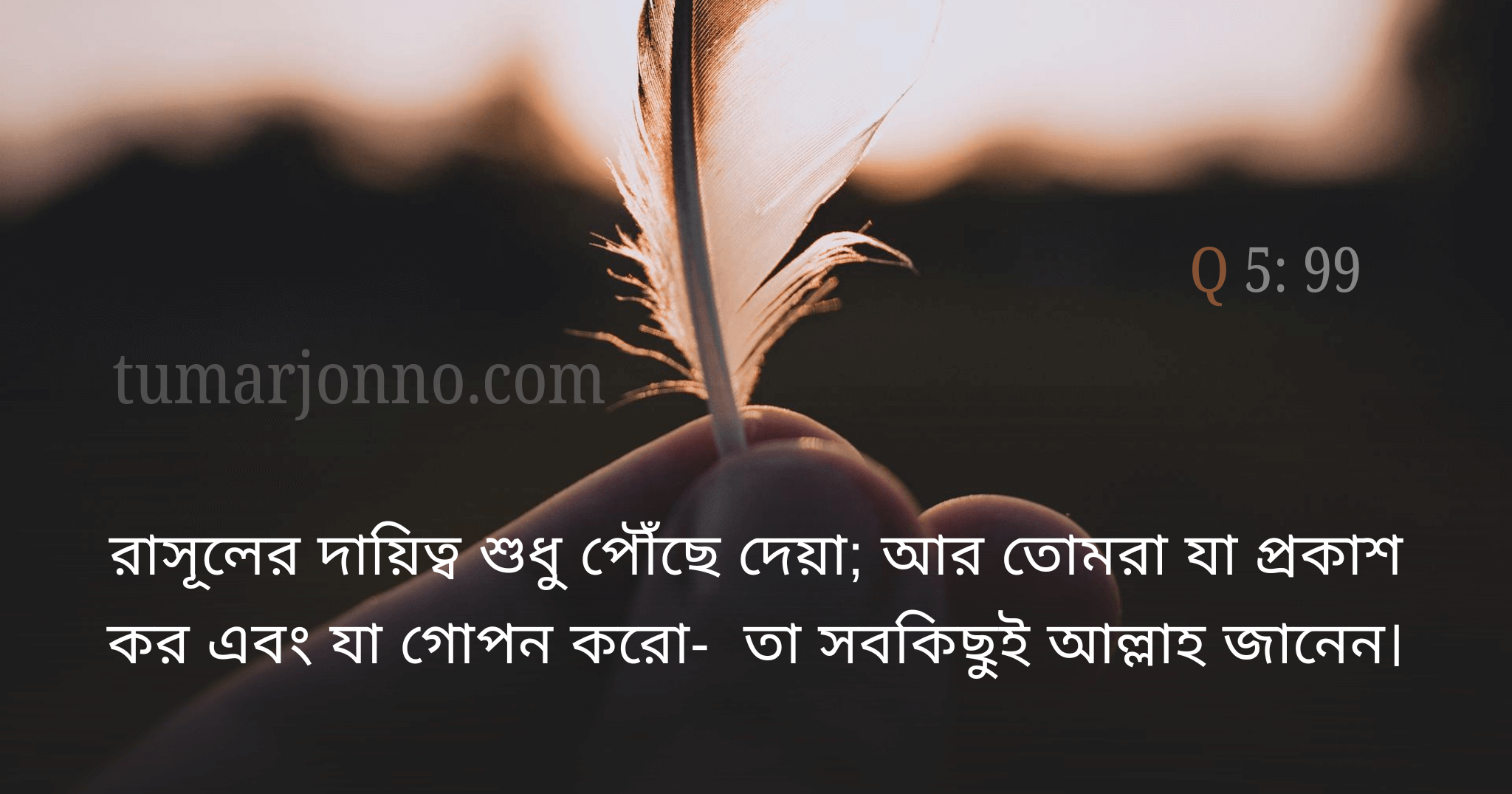 রসূলের দায়িত্ব-পৌছিয়ে দেওয়া।